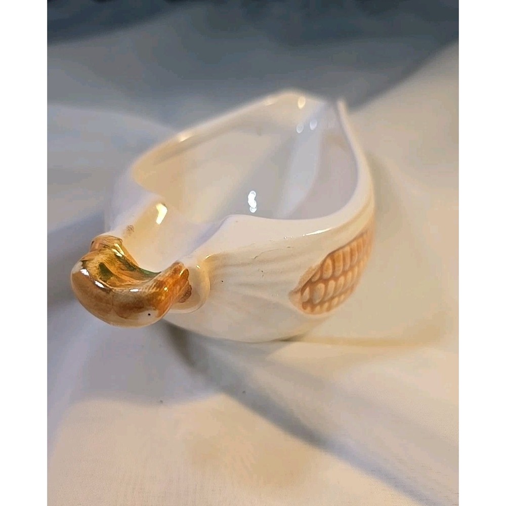 Vtg Butter Dish Melted Butter Dish Corn Shaped Butter Boat Ceramic Hand Painted - Picture 2 of 8
